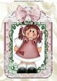 Little Rag Doll in Ornate Frame with Bow A4