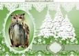 Gorgeous Tawny Owl with Christmas Trees A4