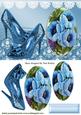 Blue Sparkle Shoes with Blue Flowers