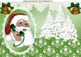 Santa on the Phone, with Snow on the Trees A4