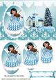 Angel with Violin and Church in Snow Oval Pyramids