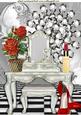 Ladies Dressing Room with Diamonds and Roses A4