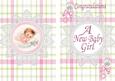 Baby Girl on Lace Flower A5 Insert