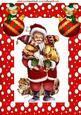 Love You Santa! with Cute Mice on Baubles A4