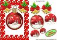 Christmas Bauble with Snow Scene Oval Pyramids