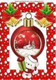 Christmas Bauble with Snow Scene with Bells A4
