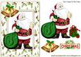 Santa with His Christmas Sack, in Holly Frame