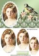 Pretty as a Pic with Bird, Peach Flowers Oval Pyramid
