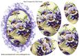 Lilac Pansies in a Basket Oval Pyramids