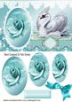Beautiful Swan with Rose Oval Pyramids