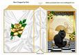 Black Persian with Green Eyes & Fan Folded Book