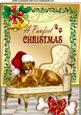 A Pawfect Christmas, with Dog in Santa Hat A4