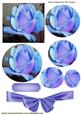 Beautiful Blue Rose Oval Pyramid with Bow