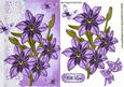 Pretty Lilac Flowers on Broderie Anglaise, & Butterflies