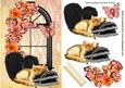 Pampered Ginger Kitten on Heart Cushion