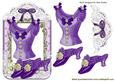 Pretty Lace Purple Vintage Basque & Shoes