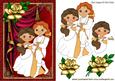 Prince and Princess Dancing, with Gold Rose