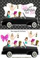 Girls Night Out in a Car in Polkadot Frame