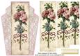 Wild Pink Roses on a Plaque Art Deco Topper Pyramids