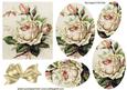 Pink Roses Oval Pyramids with Cream Bow