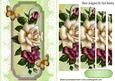 Red/cream Roses on a Plaque with Lace Pyramids