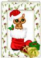 Ooh Santas Been! Cute Kitten in Santa Boot A4