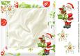 Lovely Santa with Lots of Pressies 8x8 Insert