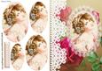 Vintage Lady with Lace and Roses Oval Pyramids