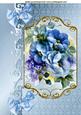 A Bouquet of Lilac/blue Flowers with Bows A4