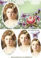 Vintage Lady Oval Pyramids with Morning Glory