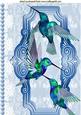 Pretty Blue & Green Humming Birds A4