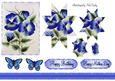Blue White Pansies Star Pyramids