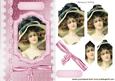 Pretty Vintage Lady with Bow Bracket Pyramids