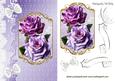 Pink and Purple Roses on a Plaque with Lace