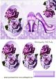 Pretty Pink/purple Roses Oval Pyramids & Shoes