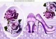 Pretty Pink/purple Roses, with Sparkle Shoes A4