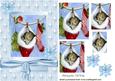Cute Kitten Sleeping in Santa Stocking Pyramids