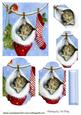 Sleepy Kitten in Santa Sock Bracket Pyramids