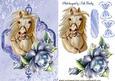 Palamino White Horse, with Blue Roses