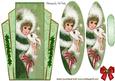 Girl with Deer Oval Pyramids on Art Deco Frame