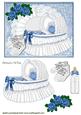 White Bassinet on Lace with Shoes & Bottle