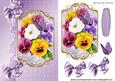 Pretty Coloured Pansies on Topper & Card