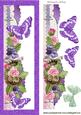 Beautiful Border of Summer Flowers and Butterflies Tall Dl