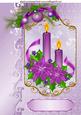 Christmas Pink Candle A4
