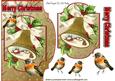 Christmas Bells with Snow Scene & Robin Topper