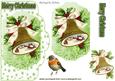 Bell with Holly, Scene & Robin Topper & Card