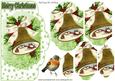 Bell with Holly, Scene, Robin, Bracket Pyramids & Card