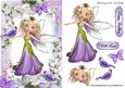 Faerie in Purple, with Flower Frame of Butterflies