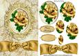 So Elegant, Single Gold Rose, Oval Pyramids