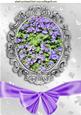 Pretty Purple Hydrangea in Ornate Frame A4